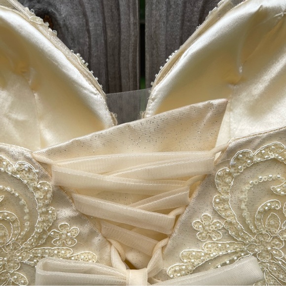 Dress Sparkly Tulle Short For Teens color cream size 6 - Picture 8 of 11